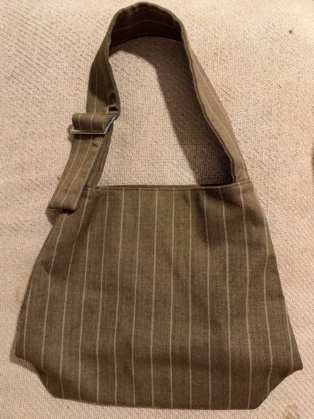 Lafayette 148 New York Tan Canvas Messenger Bag